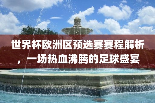 世界杯欧洲区预选赛赛程解析，一场热血沸腾的足球盛宴