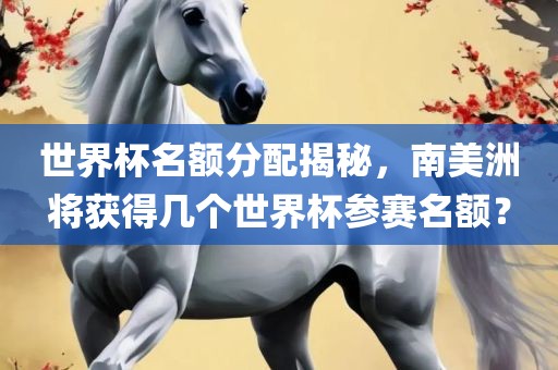 世界杯名额分配揭秘，南美洲将获得几个世界杯参赛名额？