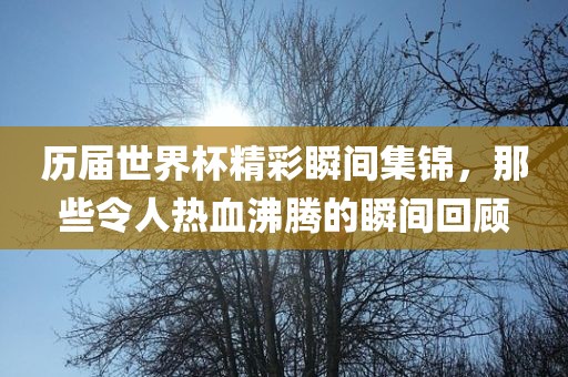 历届世界杯精彩瞬间集锦，那些令人热血沸腾的瞬间回顾